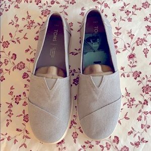 Toms Gray slip-ons
